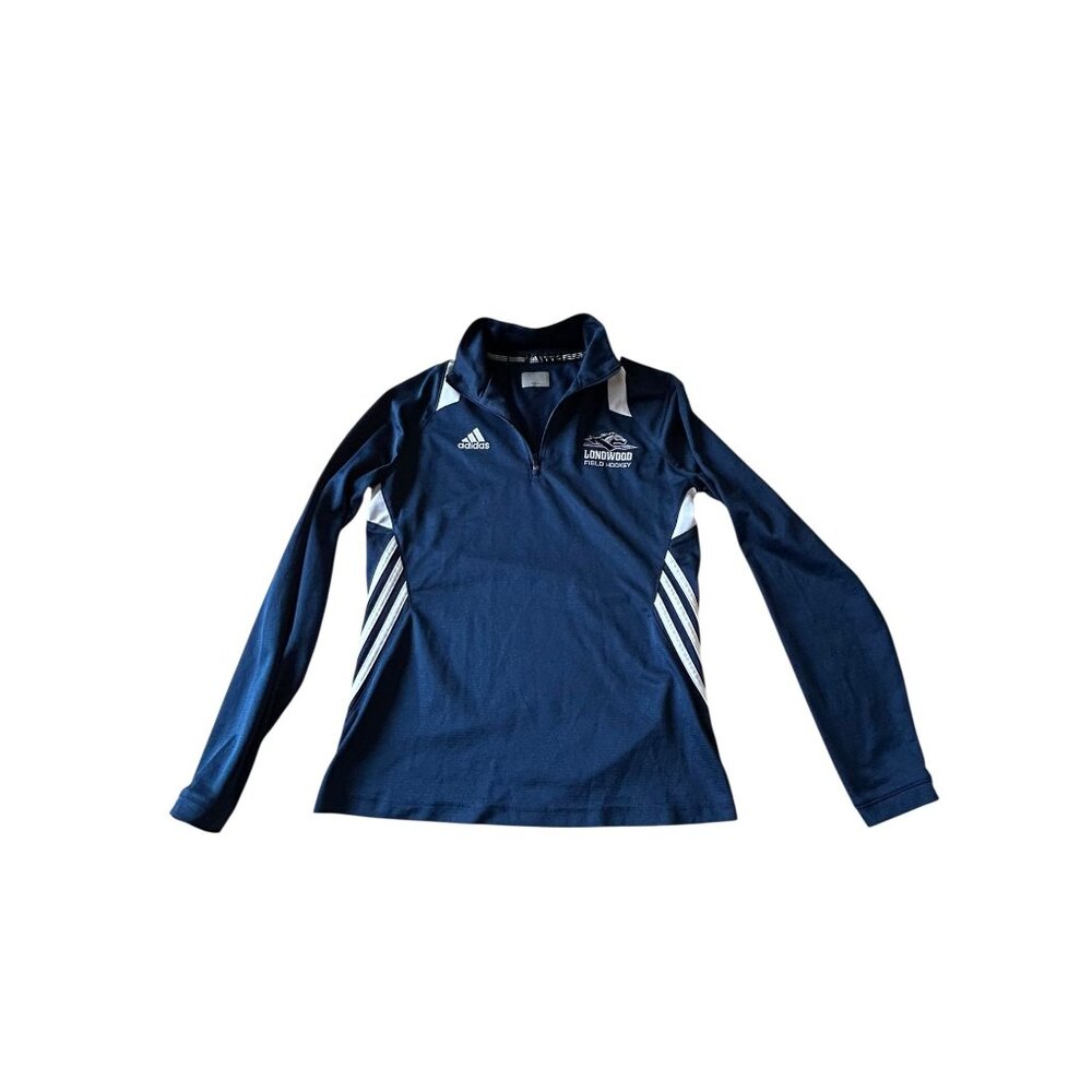 Longwood Field Hockey 1/4 Zip Pullover Sz Small Adidas Long Sleeve Women's Blue